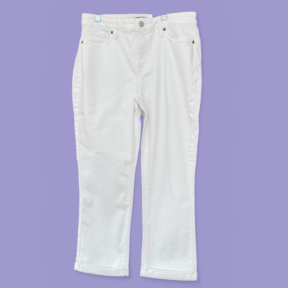 NYDJ Women's Chloe Cropped White Jeans